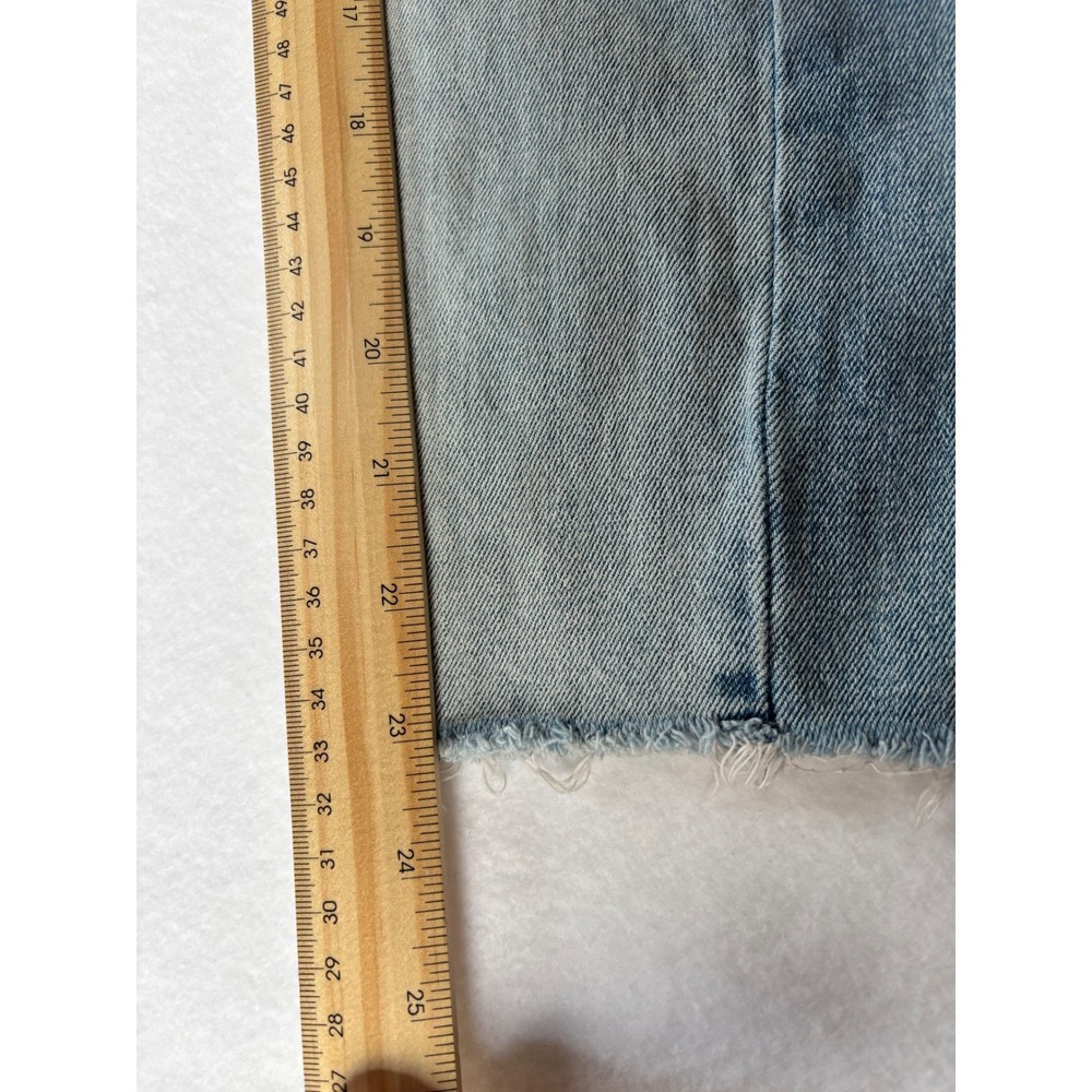 Abercrombie & Fitch Curve Love Ankle Straight Ultra High Rise Two Tone Jeans 6 - Picture 6 of 6